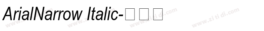 ArialNarrow Italic字体转换